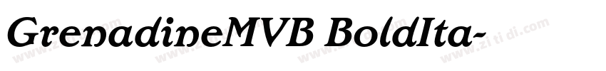 GrenadineMVB BoldIta字体转换